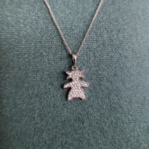 Collier Fille strass argent