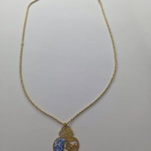 Collier coeur bleue